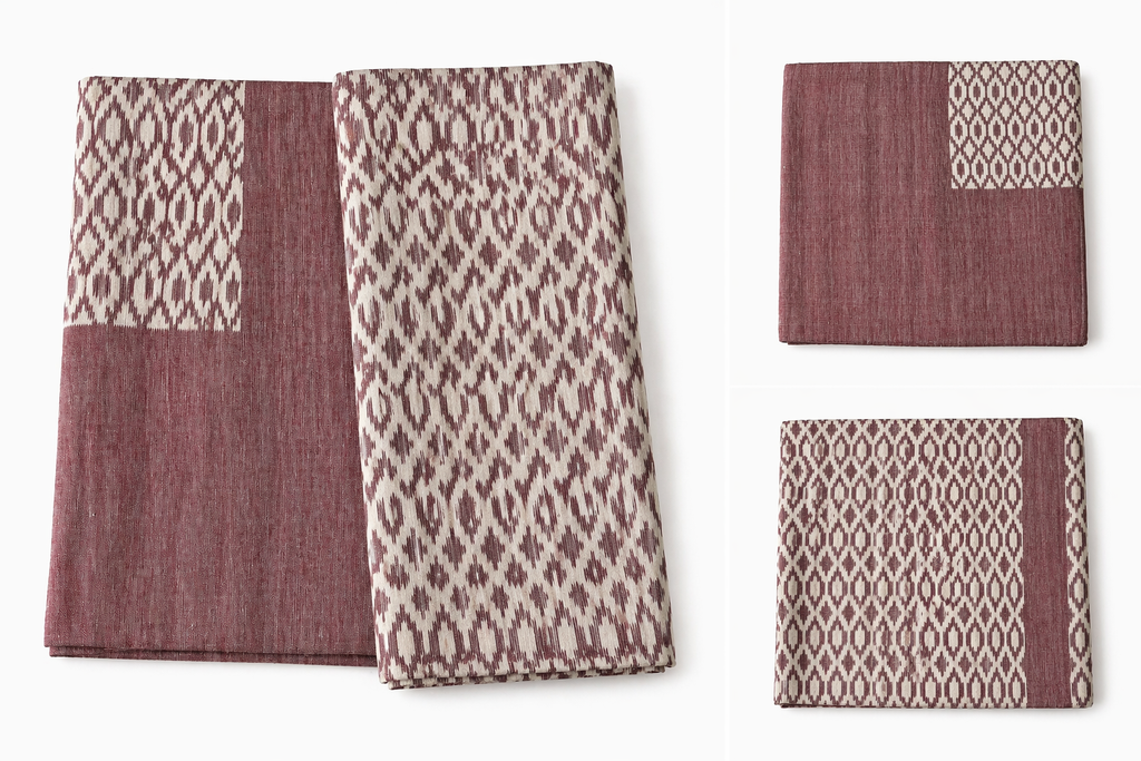 Burgundy Handwoven Cotton BedCover