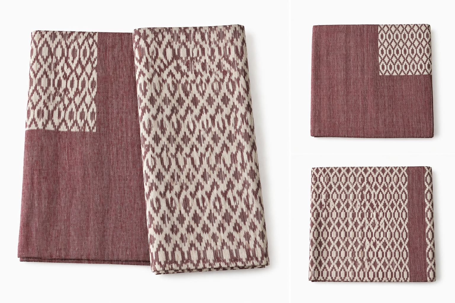 Burgundy Handwoven Cotton BedCover