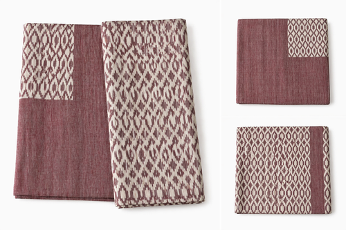 Burgundy Handwoven Cotton BedCover