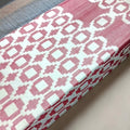 Rose Pink & Ivory Handwoven Cotton Bed Cover