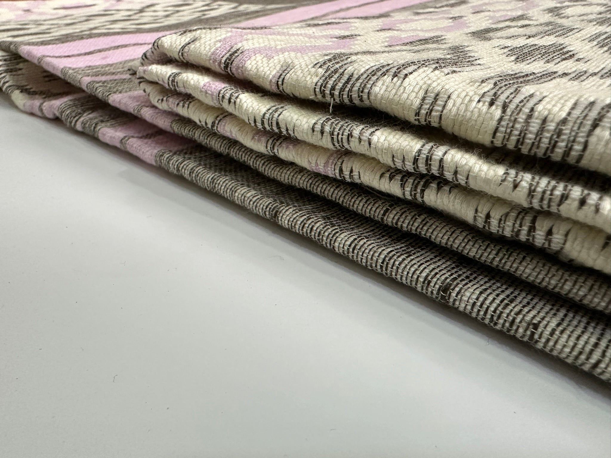 Grey&Blush Pink Cotton Bedspread