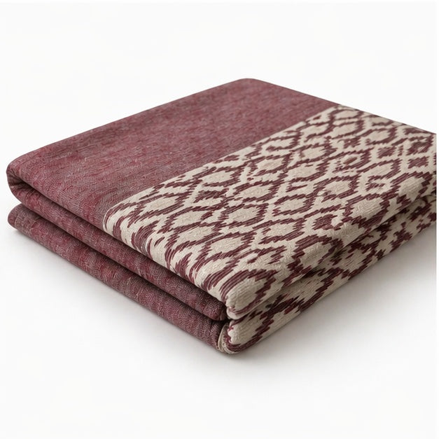 Burgundy Handwoven Cotton BedCover