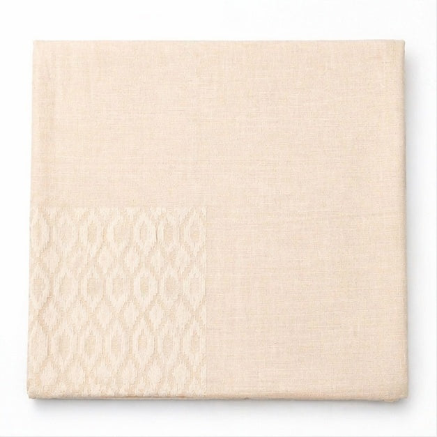 Creamy Handwoven Cotton Bed Cover