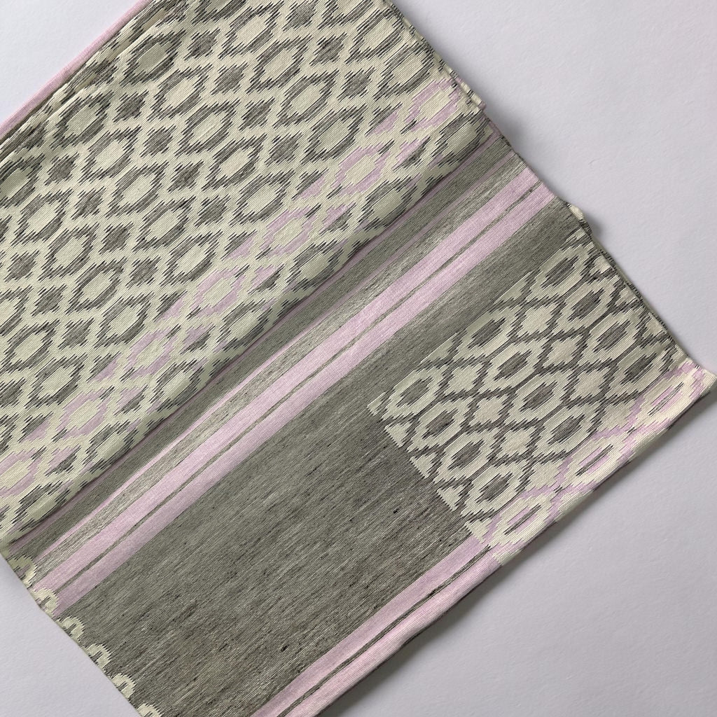 Grey&Blush Pink Cotton Bedspread